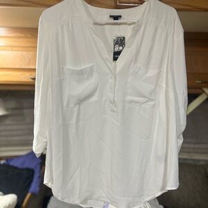 Torrid Classic White Blouse